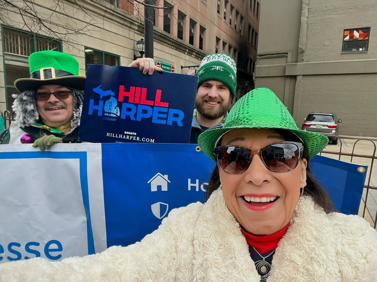 Today, everyone is Irish! Happy St. Patrick’s Day! Team Hill Harper Candidate for United States Senate walked in solidarity with the Irish community in Grand Rapids!