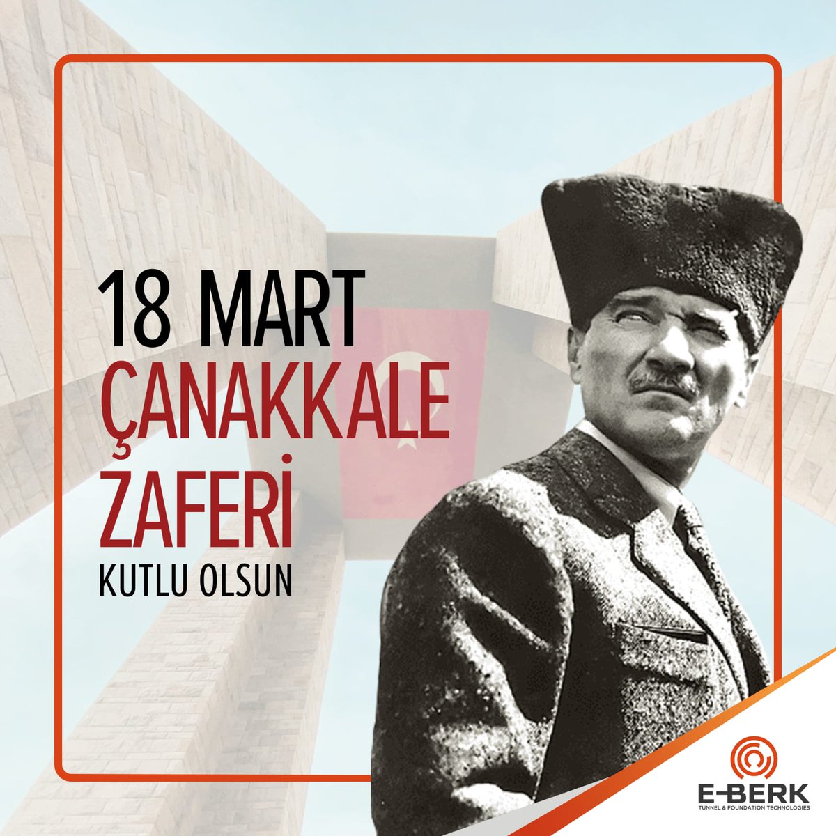 eberkmillimarka's tweet photo. Çanakkale Zaferi'nin 109. yıl dönümünde bu zaferi bizlere kazandıran; başta Gazi Mustafa Kemal Atatürk olmak üzere tüm şehitlerimizi saygı ve rahmetle anıyoruz.
#18Mart #ÇanakkaleZaferi #EBERK #ozsozgrup #tunnel #tunnelling #TBM #MilliÜretim #MilliGüç #MilliMarka #MilliGurur https://t.co/AKPVFHe5Pq