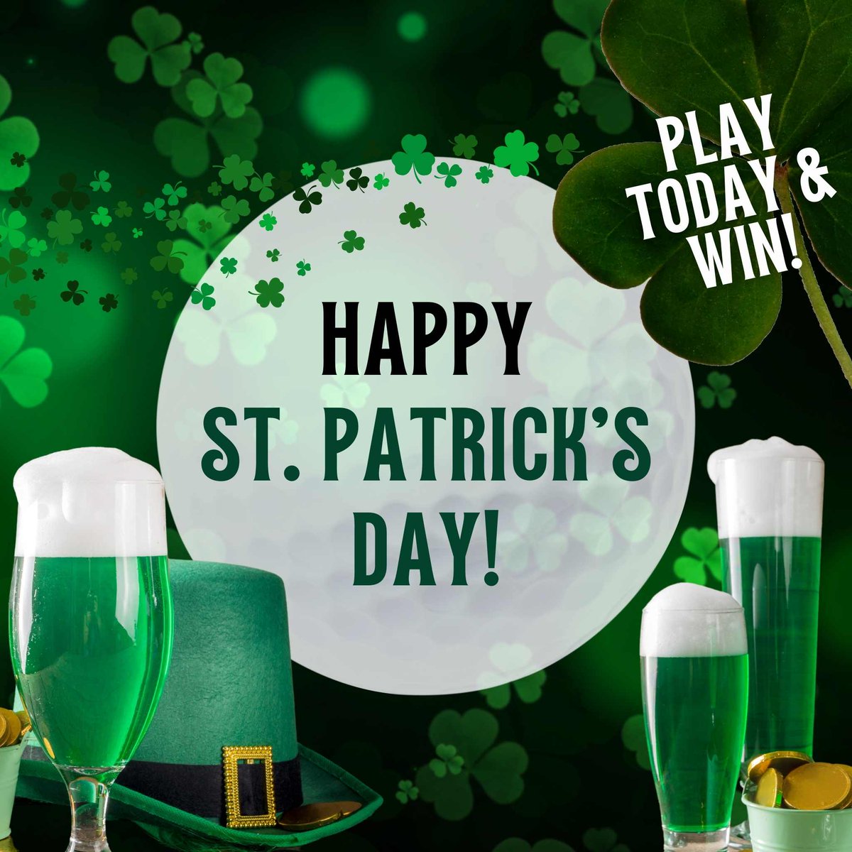 🍀 Happy St. Patrick's Day, Golfplayers! 
Feeling lucky?  There's still a chance to win a Kitchener Rangers Luxury Suite! 

We've got some open bays today - come test your skills - you might just end up with the ultimate St. Paddy's Day celebration! 
⛳ golfplay.ca/reserve-a-bay