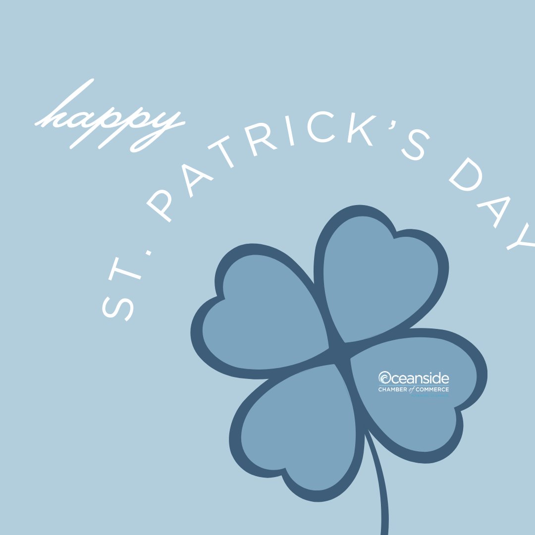 Happy St. Patrick's Day Oceanside! Celebrate local, celebrate safe!