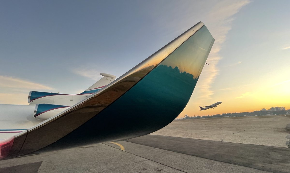 An artistic angle of the tip of a high-performance Falcon blended winglet.
Photo by Falcon pilot Tiao Rizzi
#iFlyFalcon