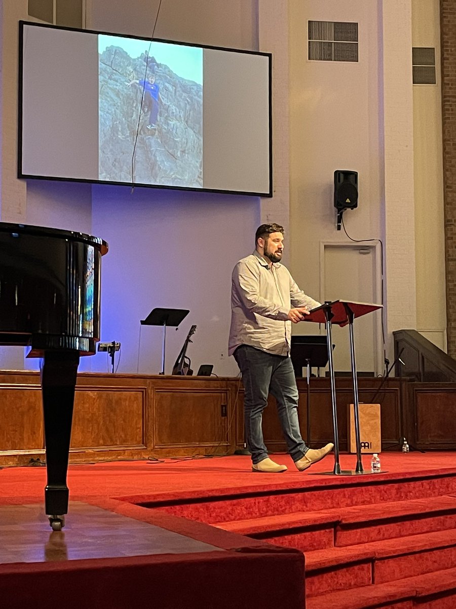 Privileged to lead worship for my friend <a href="/matt_ehlen/">Matt Ehlen</a> at Calvary Baptist in Lilburn today. Grateful for their friendship and ministry.

Faith closes the gap between the here and now and what’s to come, allowing us to praise Jesus today as we will in the end when every knee bows.