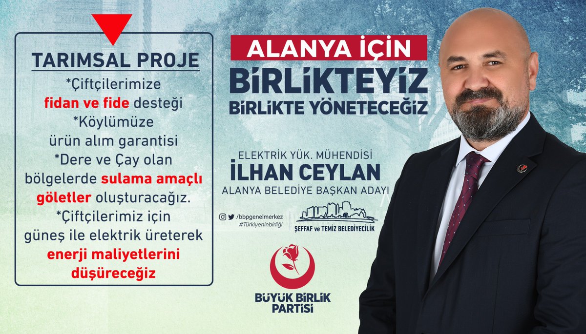 bbpalanya's tweet photo. *Çiftçilerimize Fidan ve Fide desteği sağlayacağız.
*Köyümüze ürün alım garantisi vereceğiz.
*Dere ve Çay olan bölgelerde sulama amaçlı göletler oluşturcağız.
*Çiftçilerimiz için güneş ile elektrik üreterek enerji
maliyetlerini düşüreceğiz.
#ilhanceylan #bbpalanya #büyükbirlik https://t.co/8eOAUP0A2x