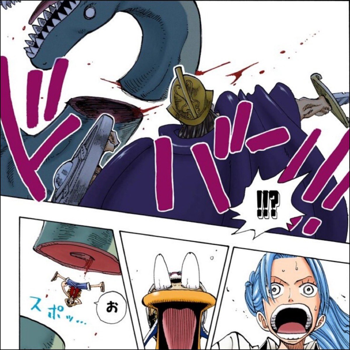 manganouA's tweet photo. #今週のワンピ 
出会いはいつも!!!

2000年ジャンプ2号掲載
第116話“でっけェ”より👇 https://t.co/NXPzPLJIrC