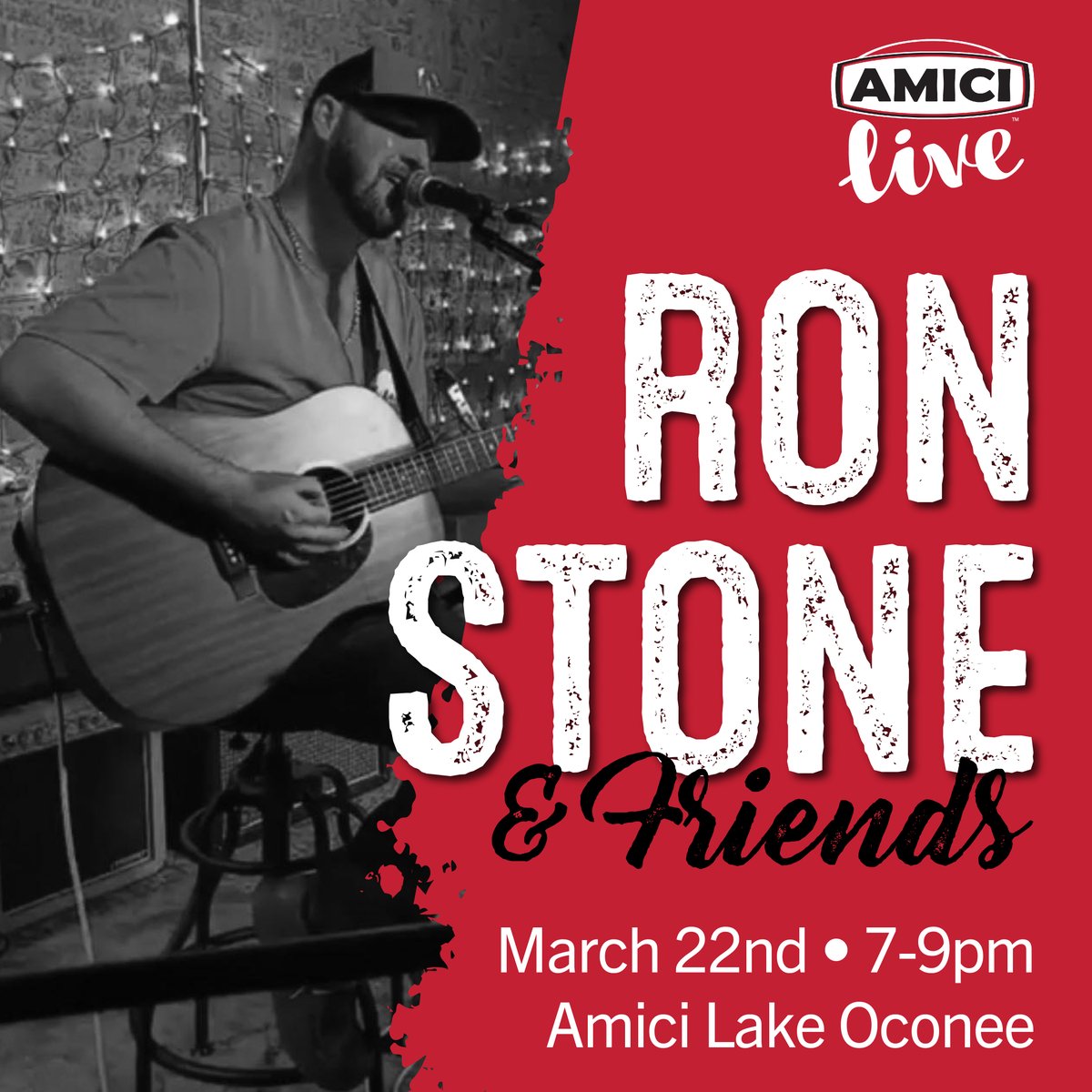 AmiciLakeOconee's tweet photo. Get ready for a musical treat this Friday at 7 PM at #AmiciLakeOconee! Ron Stone and Friends will be LIVE, bringing the tunes while you enjoy our delicious pizza and wings! ππΈ
#RonStoneAndFriends #LiveMusicNight #AmiciLIVE #foodie #ilovepizza #ilovewings #yum #LakeOconeeLiving https://t.co/d3oX7bsE6B