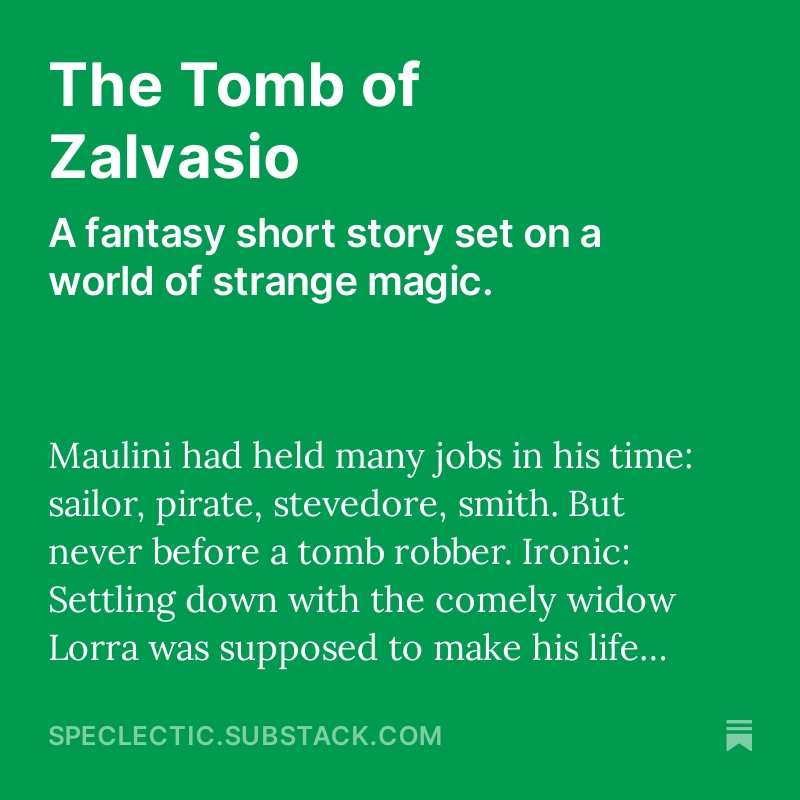 I just got back from the catacombs! New free story.
speclectic.substack.com/p/the-tomb-of-…