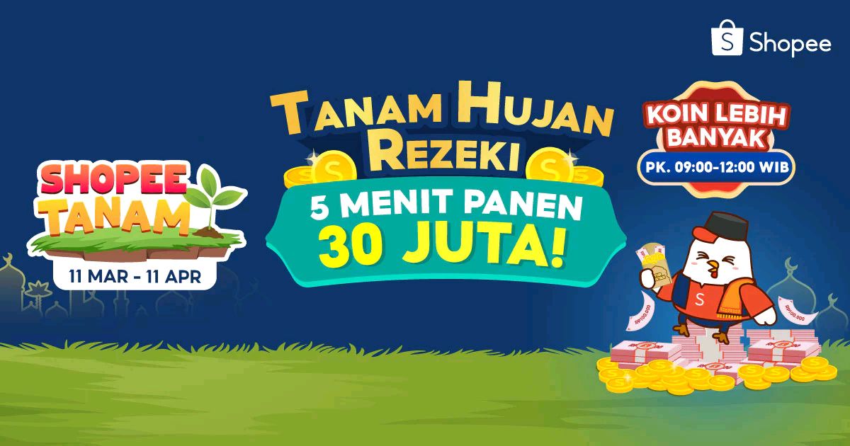 Bantu aku panen total 30JT dalam 5 Menit di Shopee Tanam! Tinggal klik di sini > shp.ee/bilczrhh4u8