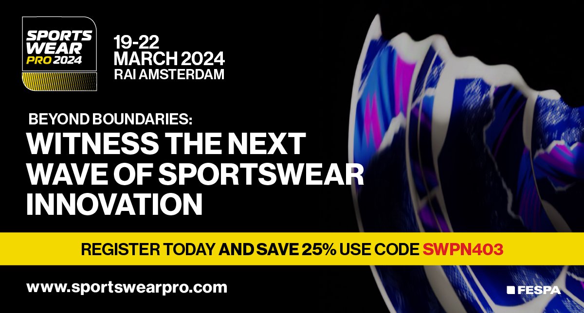See you on Thursday to find out more about the future of sportswear. Local, print-on-demand and circular? Lets hope so #sportswearpro24 @FESPA_Community #sportswear #amsterdamevents