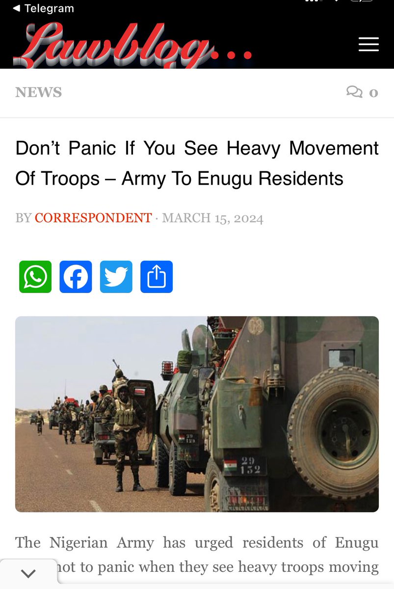 Because IPOB says no to Ruga that why Peter Mba went to invite military to attack Eha Amufu. He leaves the land in his village at Owo and wants to forcefully give land for Ruga in another man land to Fulani, Tufiakwa