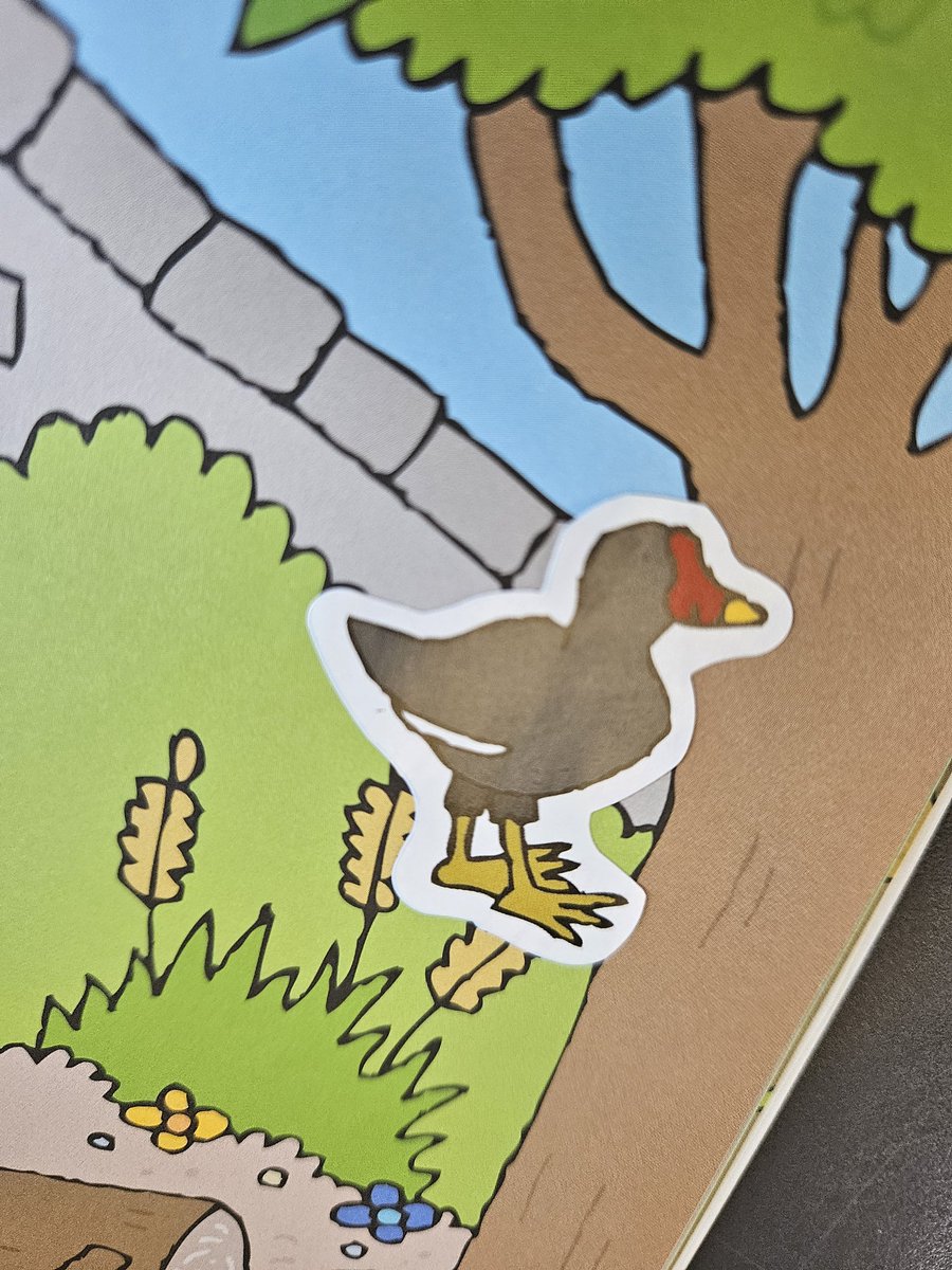 5yo asked me what this bird in her sticker book was. Delighted that, after listening to all those @hornesection songs, my moment has finally come.