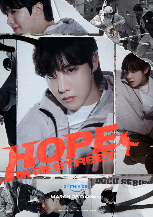 J-Hope in a new poster for 'Hope On The Street'.