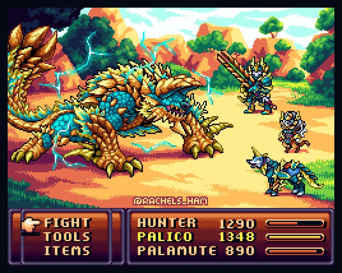 Pixel art | Monster Hunter RPG

Artist: <a href="/Rachels_ham/">Rachels Ham</a>