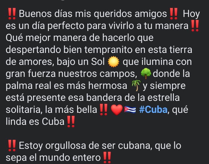 #orgullosamenteCubana #AmorACuba #DefendiendoCuba #CafeConValores #OrgulloQueNosDefine