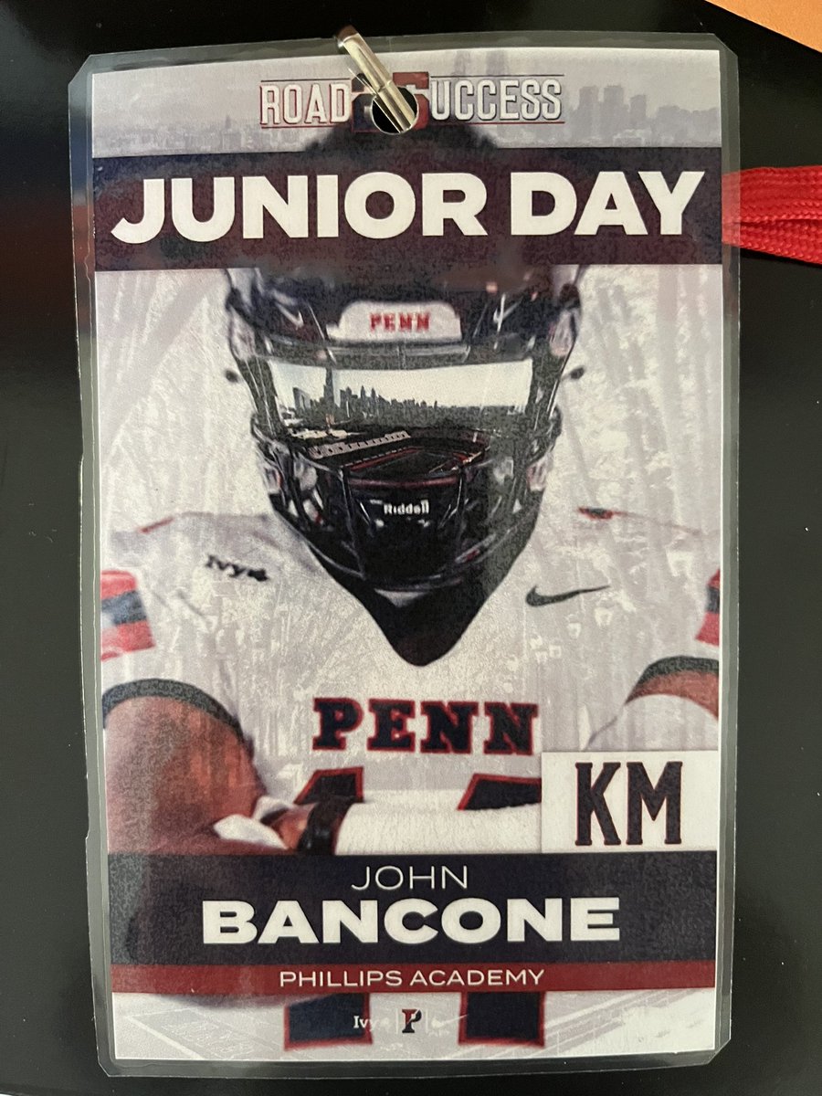 JohnBancone's tweet photo. Had a great time yesterday at Penn. It was amazing to see the campus and great facilities. Thank you @David_Josephson for the invite. @PennFB @cbrownandovere1 https://t.co/oaOoqzpbuq