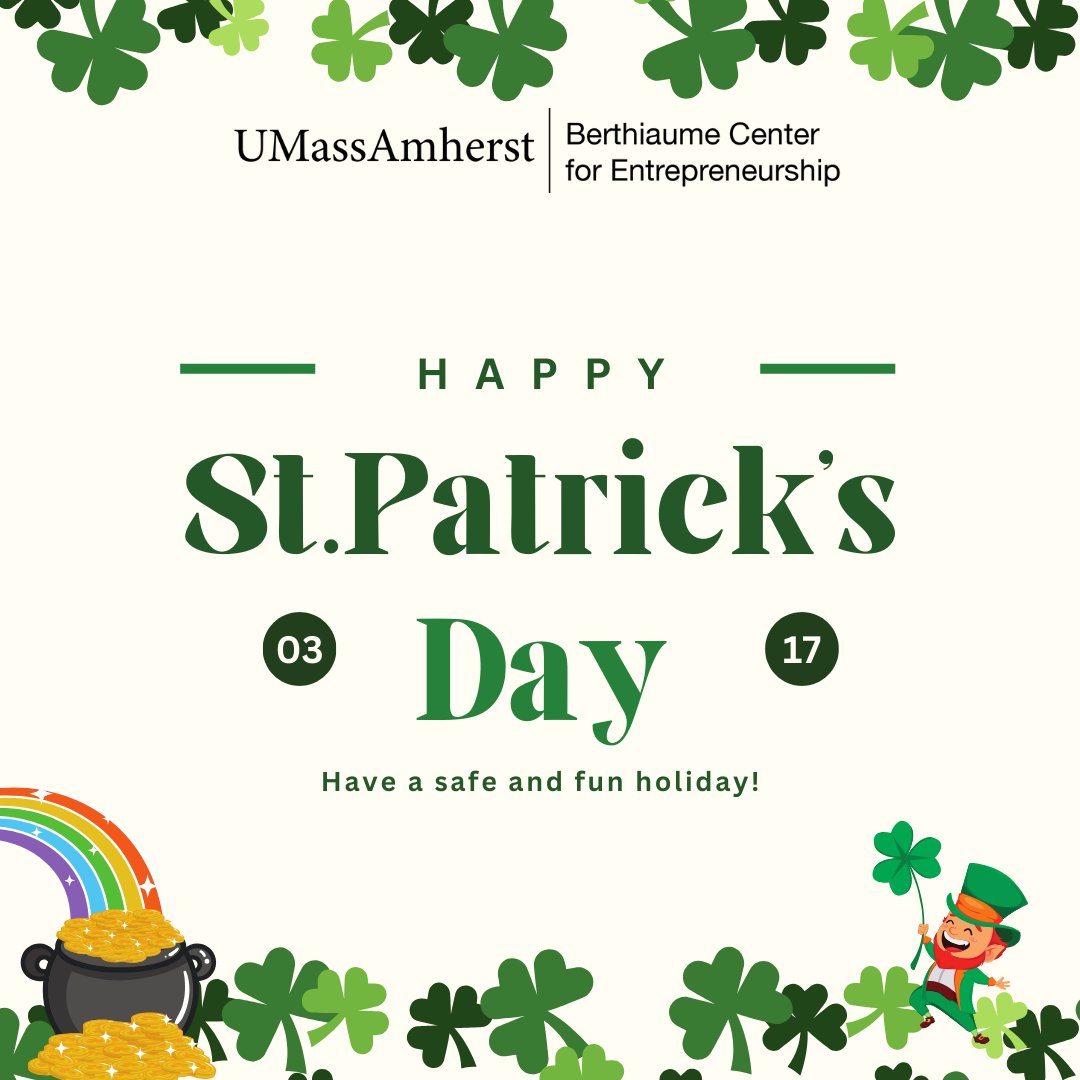 Happy St.Pattys day!💚 #stpatricks #umass #innovation #entrepreneurship