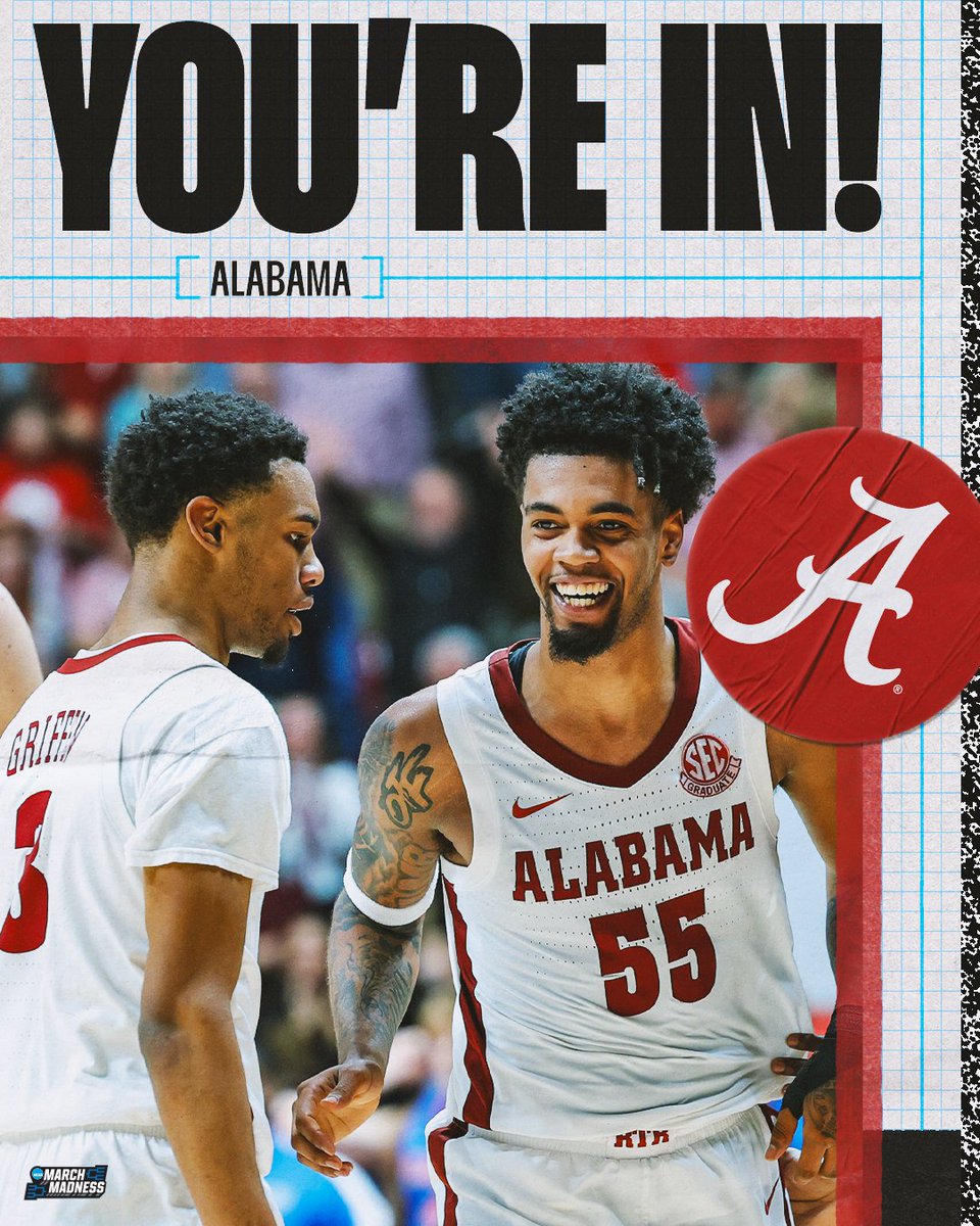 Alabama is DANCING!

#MarchMadness <a href="/AlabamaMBB/">Alabama Men’s Basketball</a>