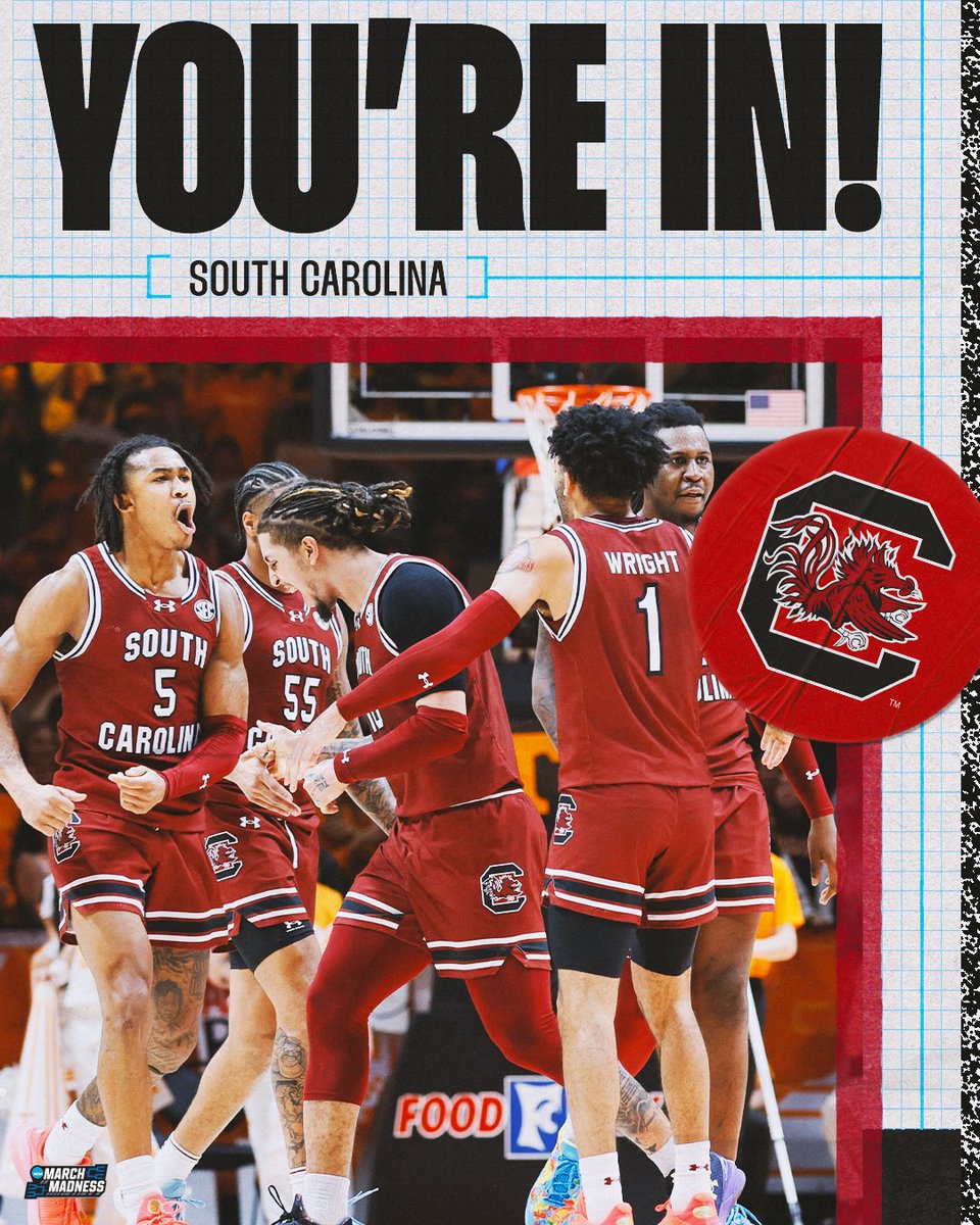 South Carolina is DANCING! #MarchMadness @GamecockMBB