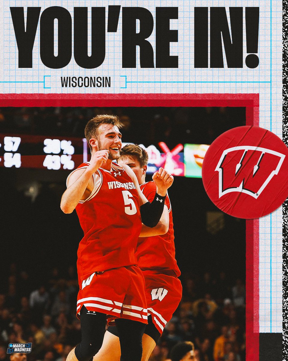 MarchMadnessMBB's tweet photo. Wisconsin is DANCING!

#MarchMadness @BadgerMBB https://t.co/xUBoHWMg7N