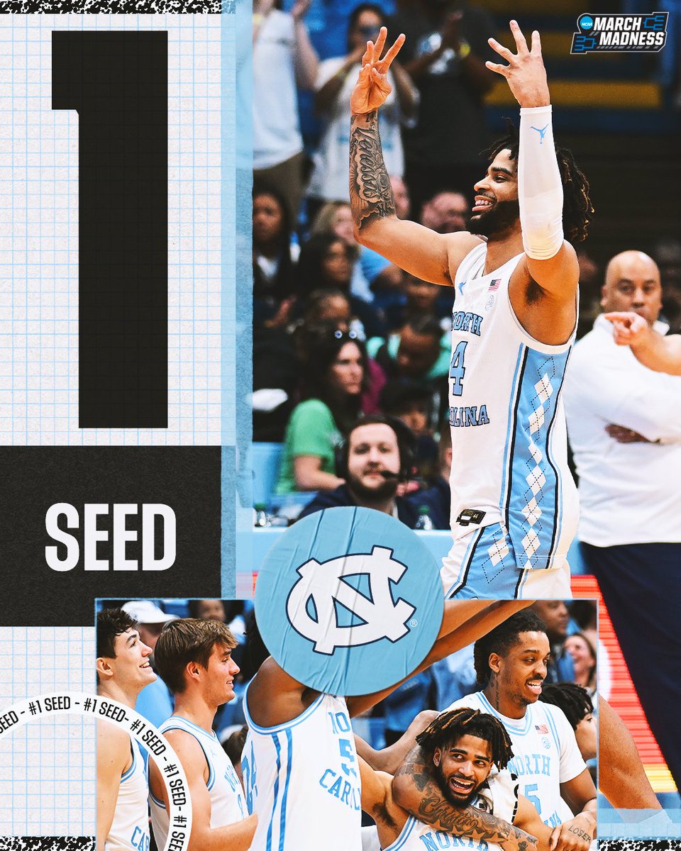 The 1-Seed in the West Region… NORTH CAROLINA! #MarchMadness @UNC_Basketball