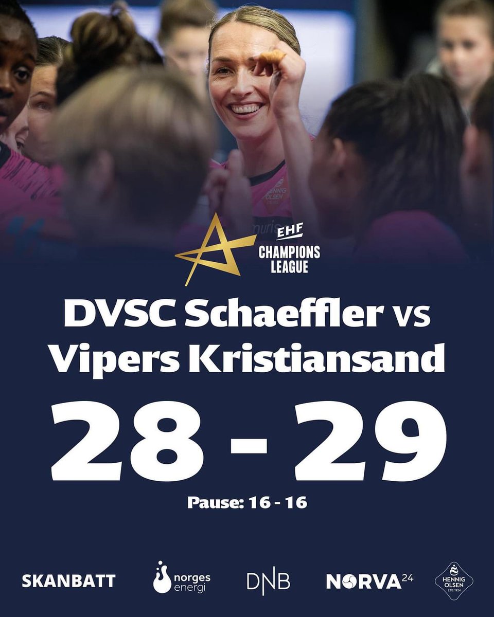 VipersKristiansand (@viperskrsand) on Twitter photo Etter en helt fantastisk opphenting i andreomgangen vinner de rosa superheltene 28-29 i den første playoffkampen i <a href="/ehfcl/">EHF Champions League</a> 🌟🌟 Les mer om kampen på vipers.no 💕 Etter en helt fantastisk opphenting i andreomgangen vinner de rosa superheltene 28-29 i den første playoffkampen i <a href="/ehfcl/">EHF Champions League</a> 🌟🌟 Les mer om kampen på vipers.no 💕