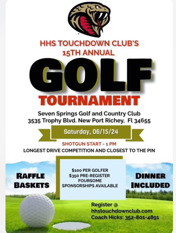 Save the date. Here is the information for our golf tournament on June 15th.
