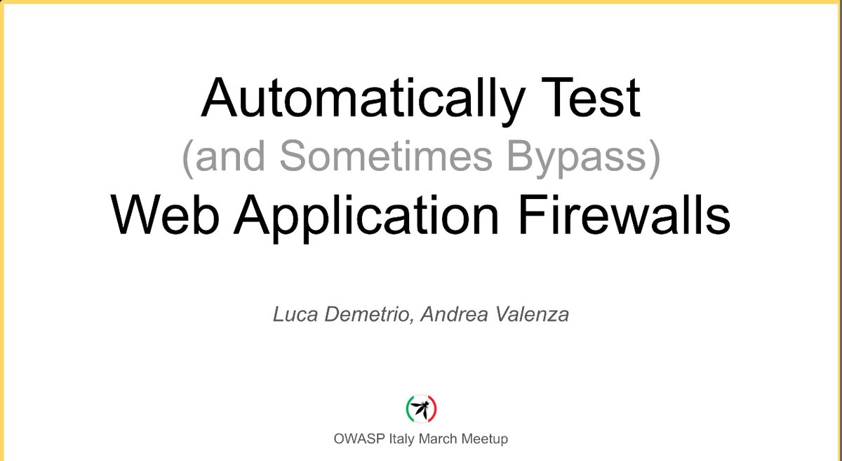 OWASP Italy tweet media
