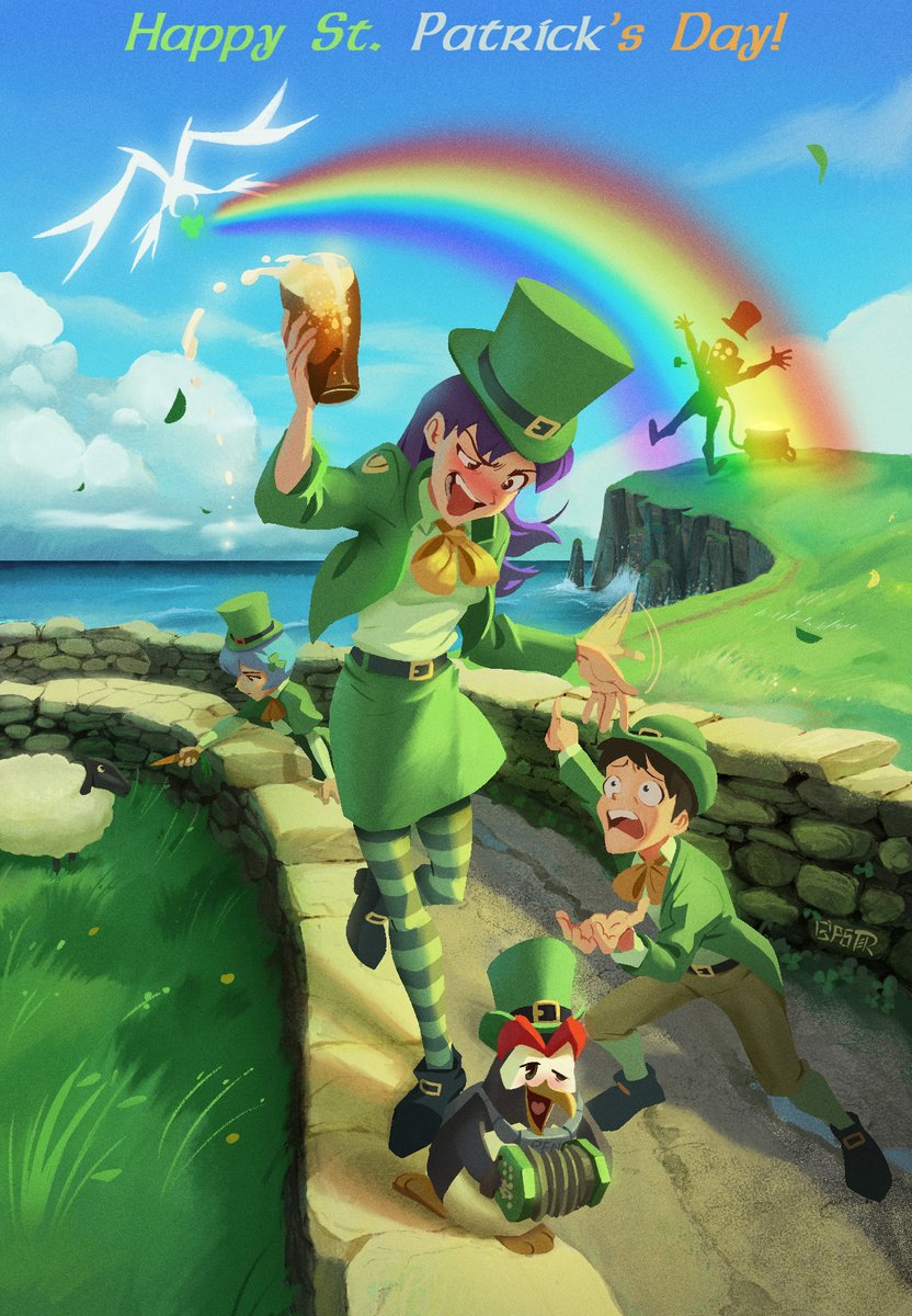 Giaster2's tweet photo. Happy st. Patrick's day, all of Evangelion! #Evangelion #SaintPatricksDay https://t.co/BmLhRCaA7u
