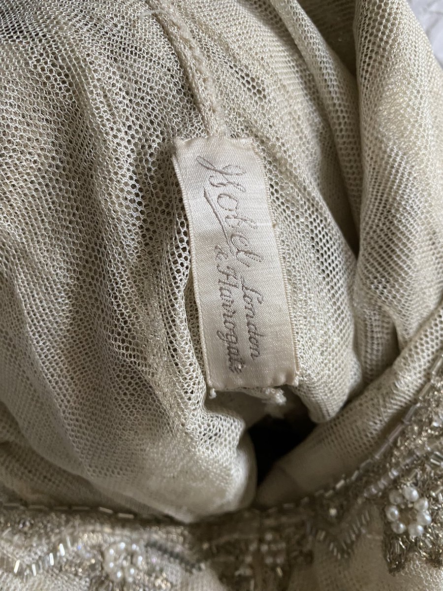 I have been lucky enough to now own this Isobel wedding dress from 1928. Silk with beaded embroidery. It’s like air! 
#houseofIsobel #dresshistory #vintage #britishcouture