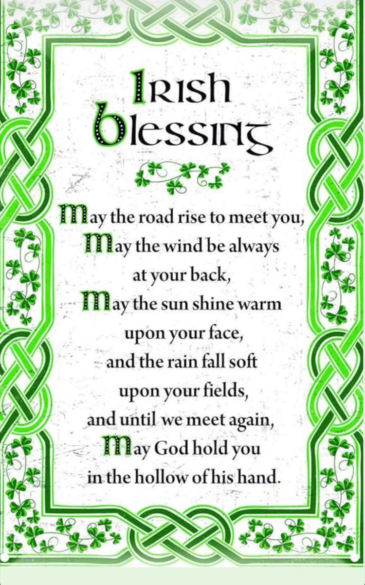 Happy St. Patrick’s Day 🍀
#StPatricksDay #HappyStPatricksDay #IrishBlessing 🍀🍀🍀