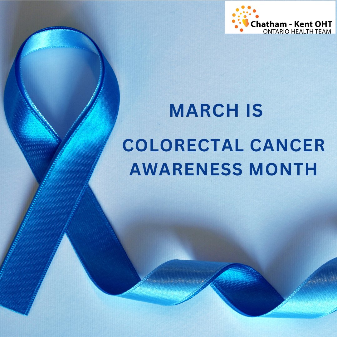 March is Colorectal Cancer Awareness Month. Let's spread awareness, promote screenings, and support those affected by this preventable disease. Together, we can make a difference. 💙 #ColorectalCancerAwareness #PreventionIsKey #OHT #OntarioHealthTeam #ckont #CKOHT