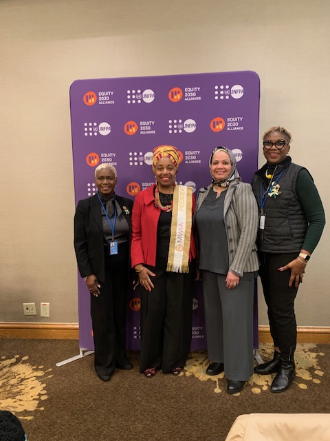MWIA President Dr. Eleanor Nwadinobi , at Equity 2030 Alliance CSW 68 Side-Event ..." Tech enabled innovation comes with tech enabled violence which must be addressed by a global Treaty to end all forms of  violence against women and girls "