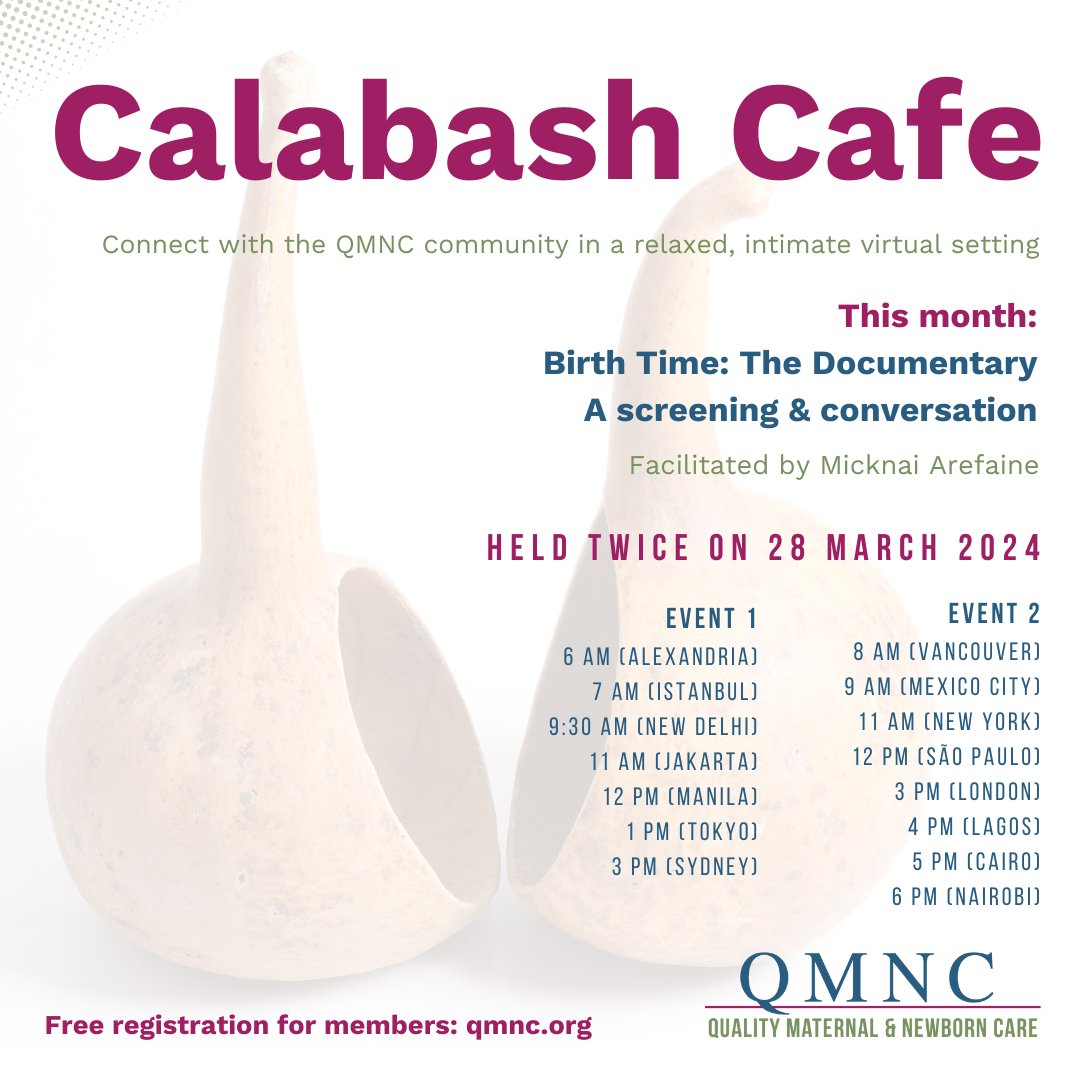 Held at two times to accommodate global participation. Choose the time that works best for you. ➡️ Watch & discuss Birth Time: The Documentary Free for members→ qmnc.org/about-qmnc/cal… Join→ qmnc.org/about-qmnc/
