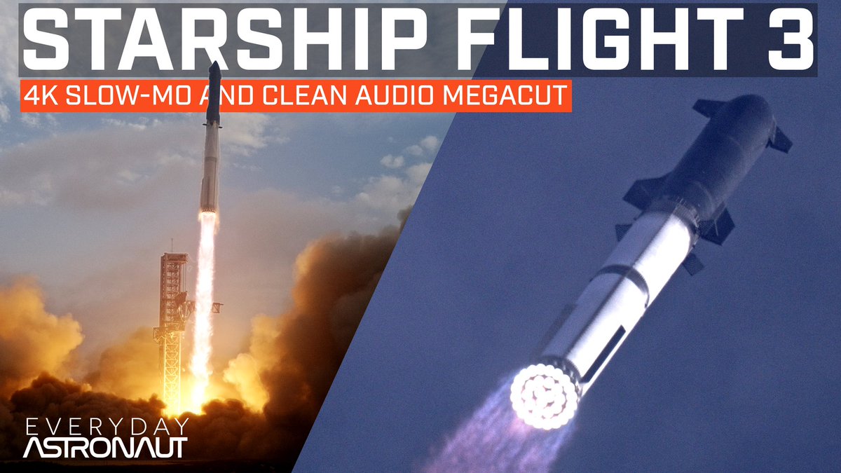 Some of our best footage yet!!! Enjoy our 4K slow mo with incredible audio from #Starship Flight 3!!! So proud of our team for what we captured on this one, despite the clouds! 🤯 ENJOY!!! - youtu.be/VNK07WuH6GQ