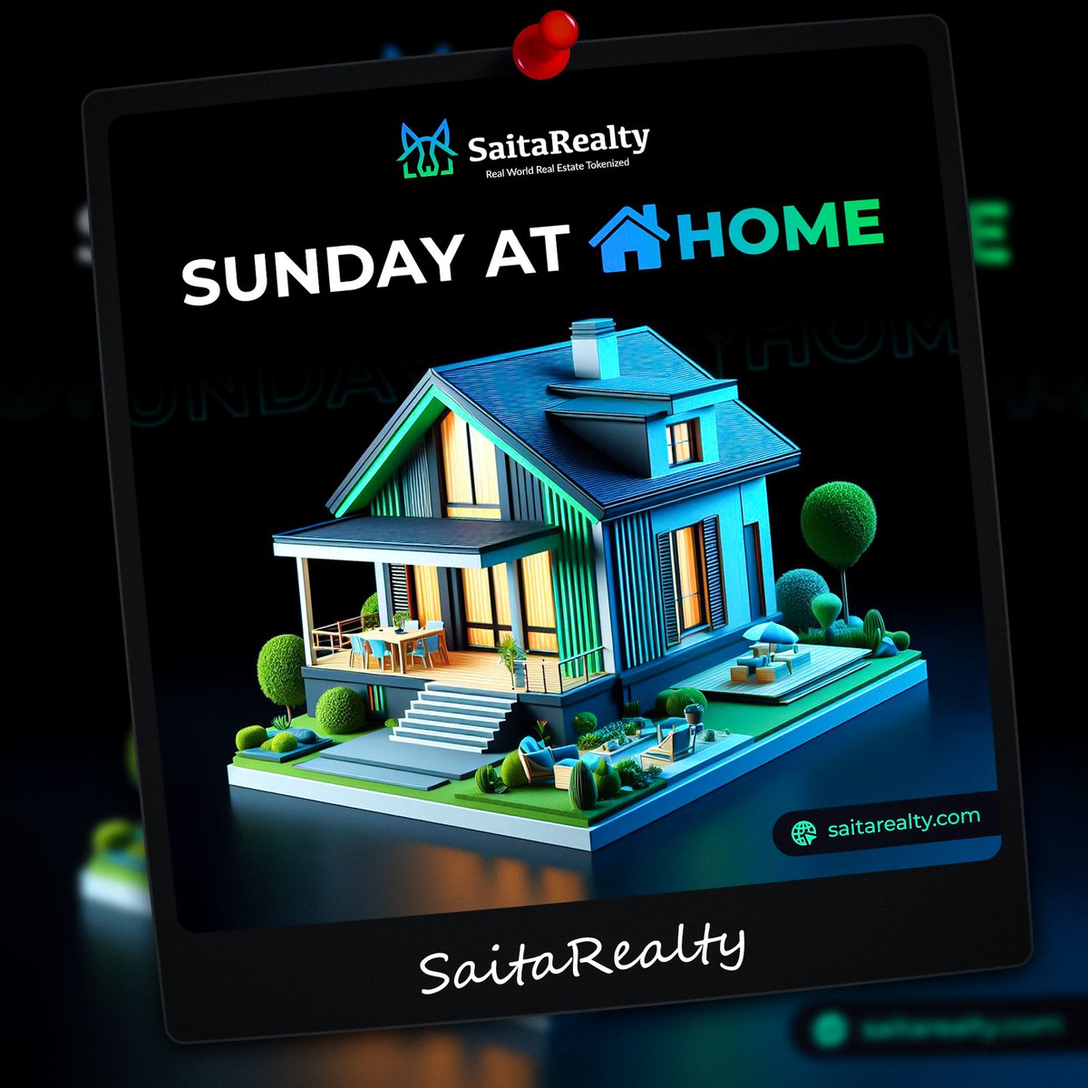 Happy Sunday! 🌞🏡 Today is the perfect day to relax at home and explore the benefits of investing in real estate with 𝗦𝗮𝗶𝘁𝗮𝗥𝗲𝗮𝗹𝘁𝘆 🏠💰 Purchase & pay with crypto and benefit from every sell happening within the platform. 🤝🏽 Plus, our token and communitility system…