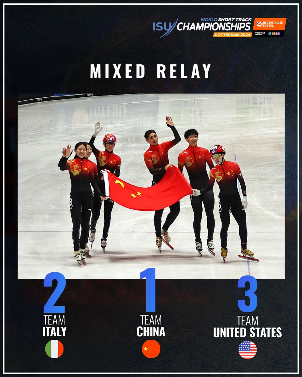 Meet your 2024 World Mixed Relay champs! 🇨🇳 #WorldShortTrack