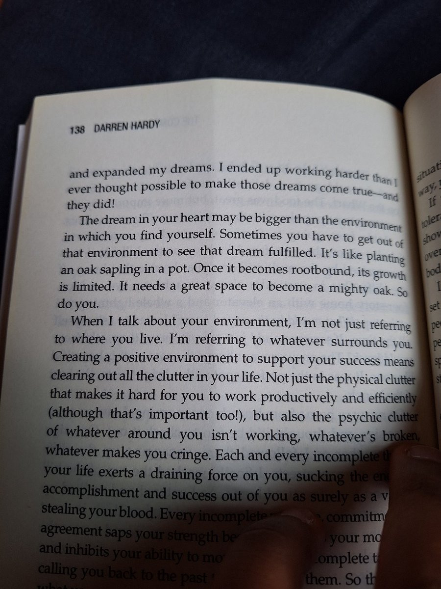 The dream in your heart may be bigger than the environment in which you find yourself. Sometimes, you have to get out of that environment to see that dream fulfilled. 

#TheCompoundEffect @DARRENHARDY