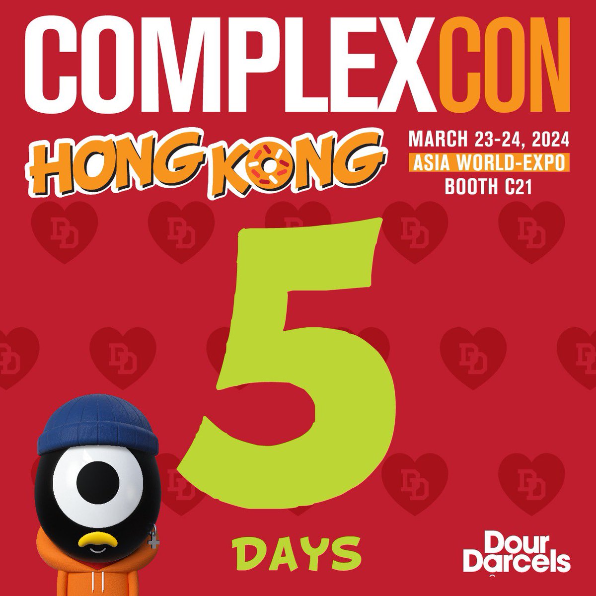 5 days till we hit @ComplexCon Hong Kong!! We'd love to see as many DD Holders in attendance as possible!! LFG!! 🔥