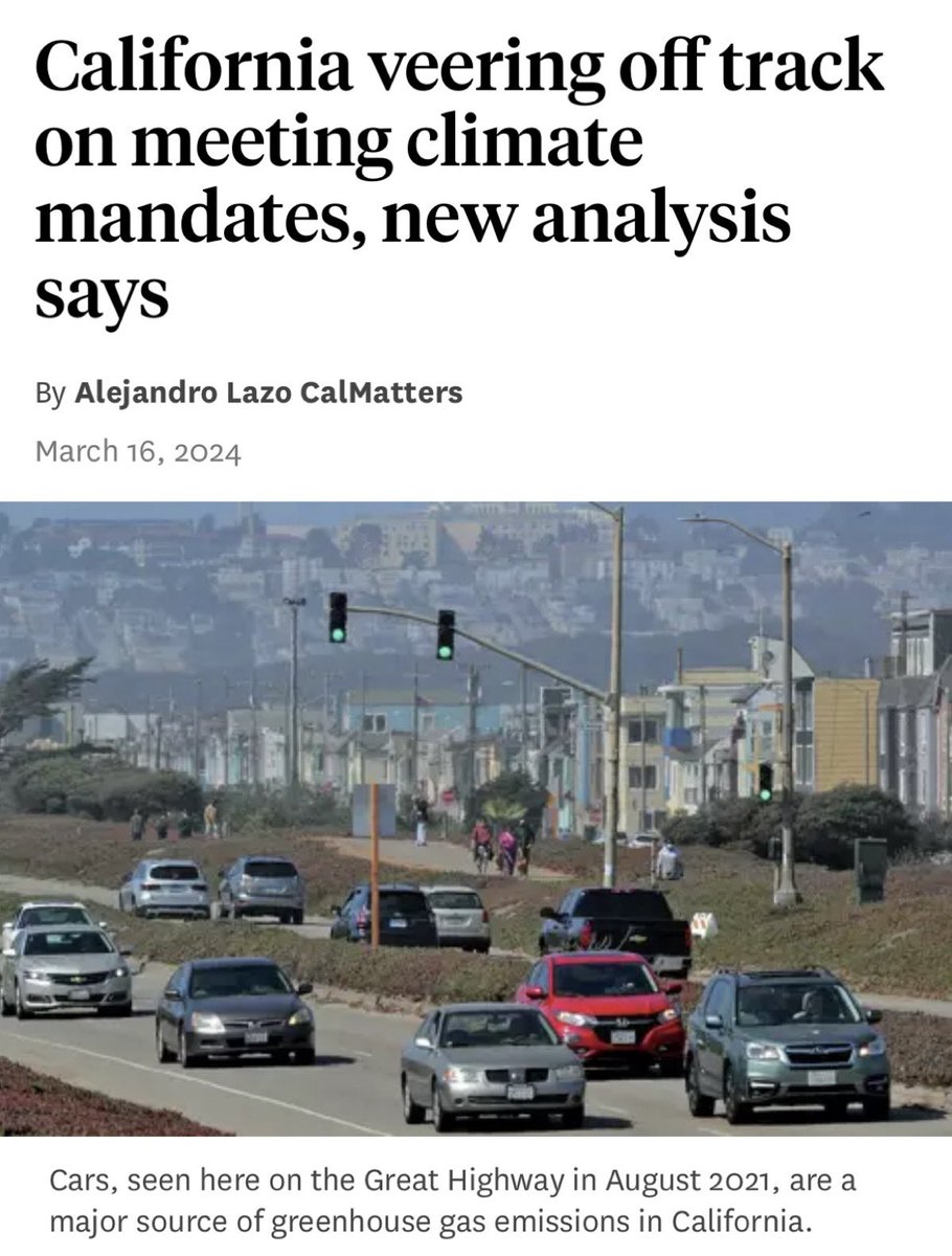 California and San Francisco are failing to meet climate mandates and goals, due to our use of private automobiles and infrastructure that encourages car usage. The City must transform our streets and transportation for our sustainability. Related: Make Great Highway Park 24/7.