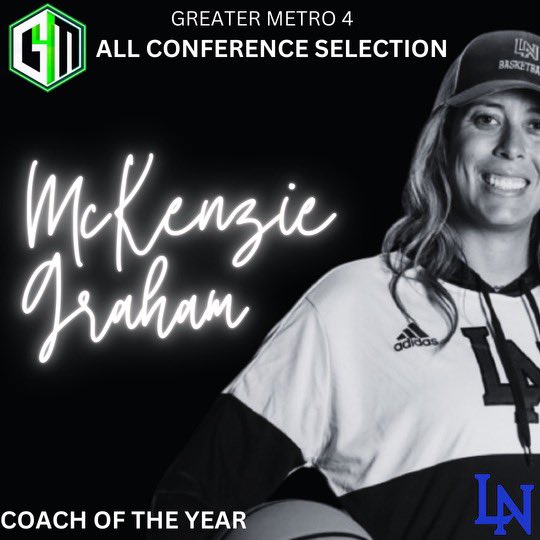 ‼️Coach of the Year‼️ Congratulations Coach Graham for being named the Coach of the Year for the GM4 Conference! @LKNAthletics @LNHS_Athletics @Gm4Sports @charlottepreps @Mindy_McCarthy3 @CghrMedia @BallHerHoopsCLT @langstonwertzjr @TheOneRC @camwillsports