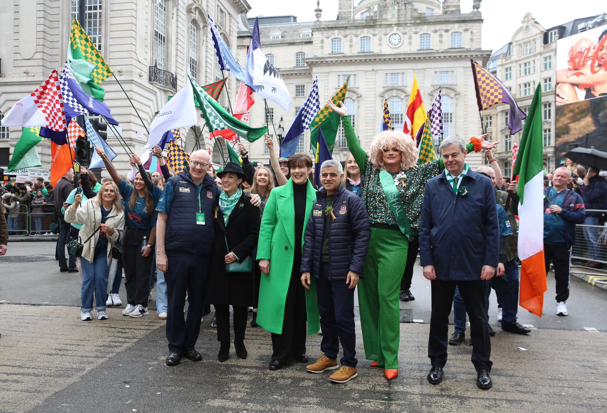 Today London celebrated St. Patrick's Day in style.
Thank you to everyone who joined us in honouring Irish culture and recognising the vital contribution that London's Irish community makes to our city.

Lá Fhéile Pádraig Sona Daoibh! ☘️