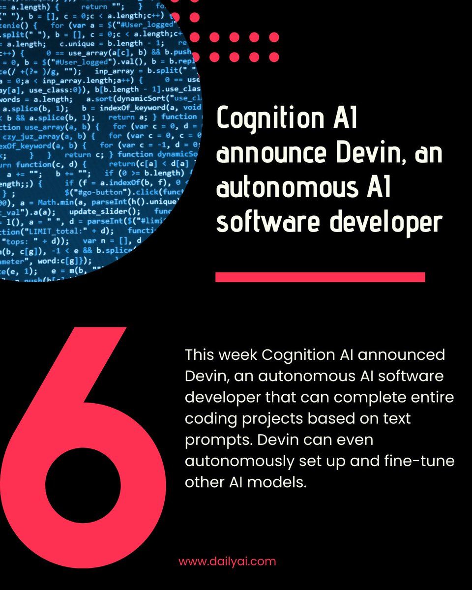 DailyAIOfficial's tweet image. dailyai.com/2024/03/cognit…

#SoftwareDevelopment #CognitionAI #TechNews #DevinAI #devin #coding