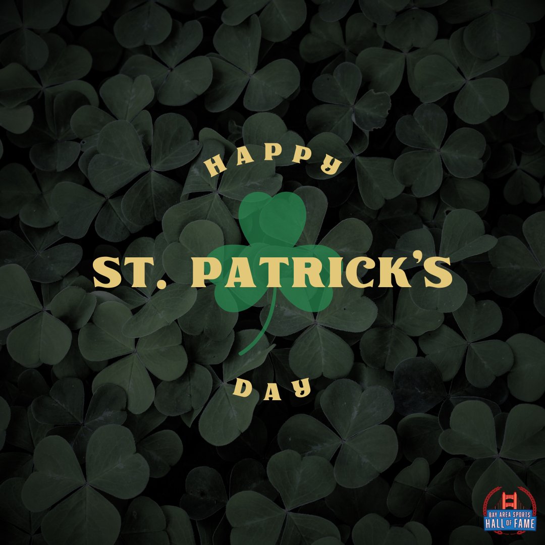 Happy St. Patrick's Day from the Bay Area Sports Hall of Fame! 🍀 May your day be filled with good luck, joy, and a touch of green.