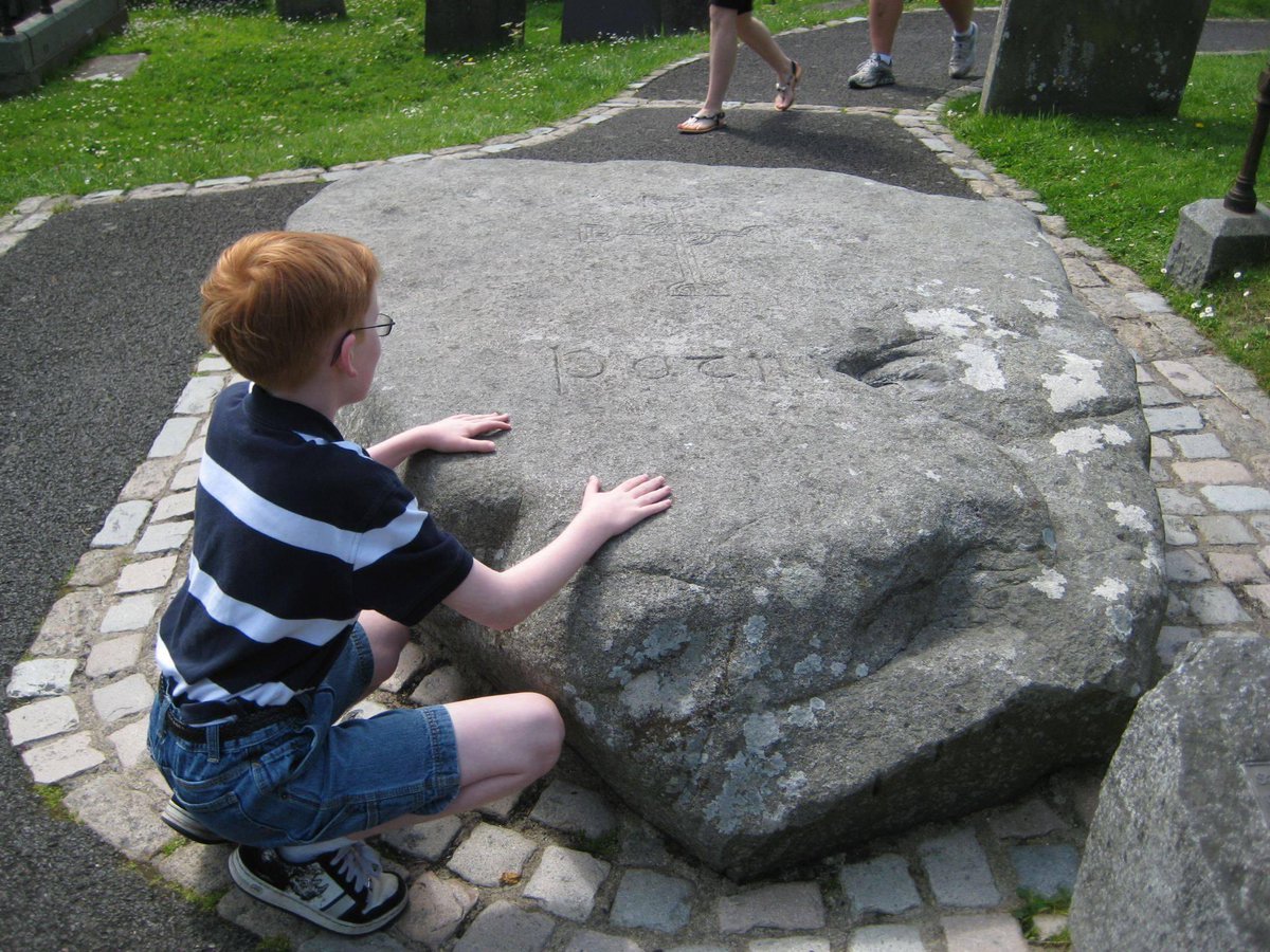 Happy Feast Day of the patron saint of #Ireland - St. Patrick. Took my boy some years back to the grave of St. Patrick and St. Bridgid (the patron saint of my parent's home parish) in Downpatrick. ☘️ #StPatricksDay.