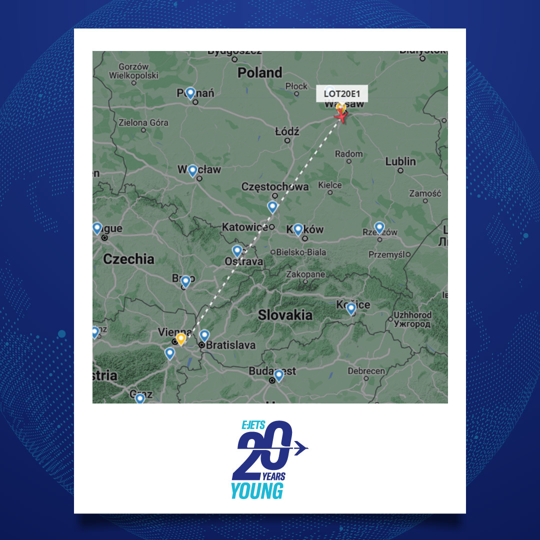 Parece que foi ontem que nosso primeiro E-Jet entrou em serviço. Hoje, estamos comemorando 20 anos de voo. Siga nosso voo especial “LOT20E1”: flightradar24.com/LOT20E1/346662…

@LOTPLAirlines #EJets20YearsYoung #Embraer #LOT #EJets 📸 Kamil Wrzosek (@kwrzosek_photography)