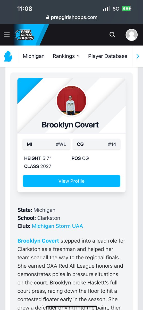 ClarkstonGBB's tweet photo. No longer under the radar B!! @CovertBrooklyn Have a great travel season - we’ll be watching.  Stay healthy, stay silly. College coaches, I know it’s very, very early, but you need to see her play sooner than later. @PGHMichigan @MittenRecruit @stormAAU https://t.co/f6VYJ4NOj1