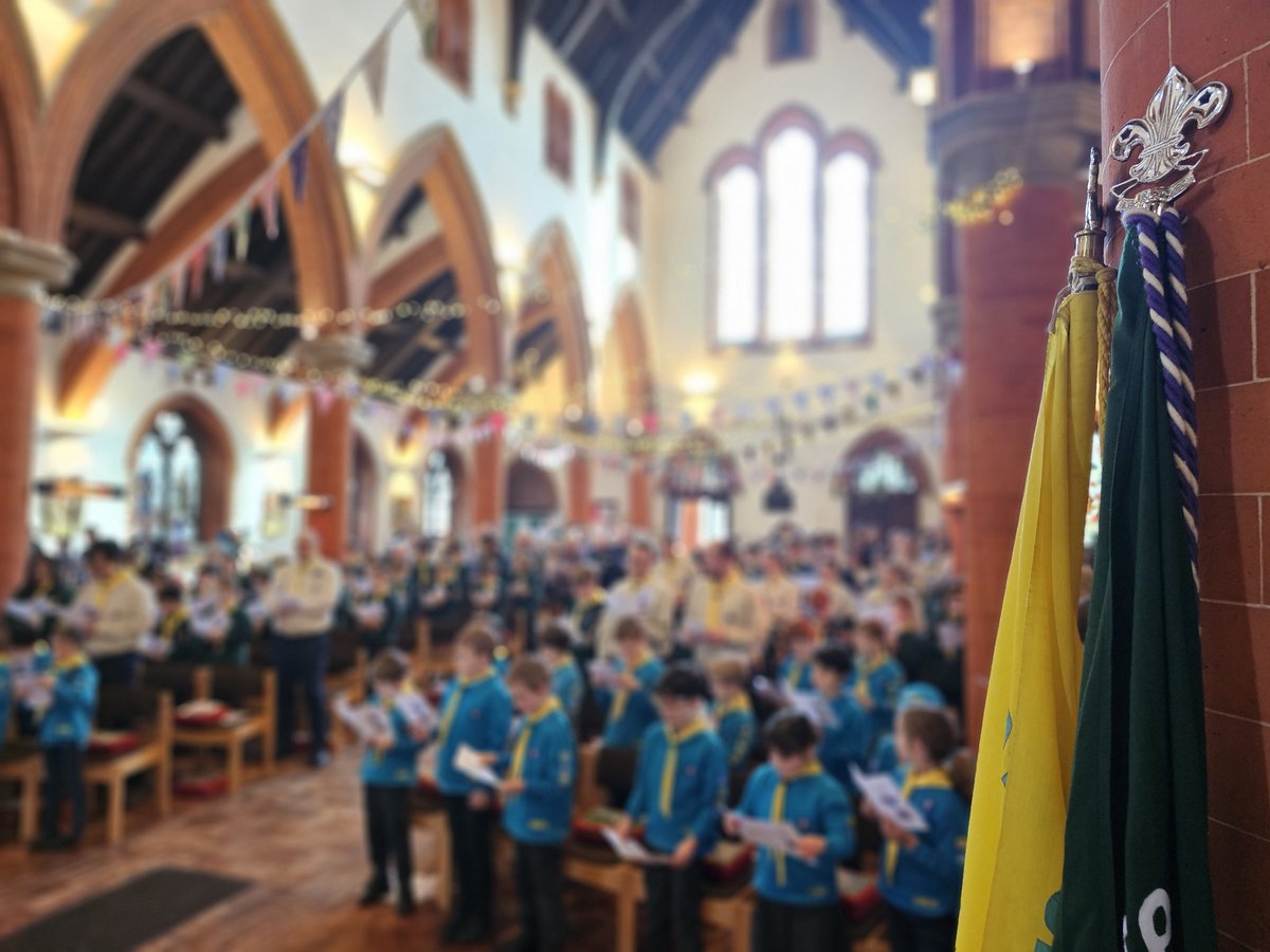 Great to welcome the entire 9th St Albans Group - Beavers, Cubs and Scouts - into church this afternoon to celebrate their Centenary. The group was founded by the curate of St Saviour's, Fr Cyril Isherwood in 1924!