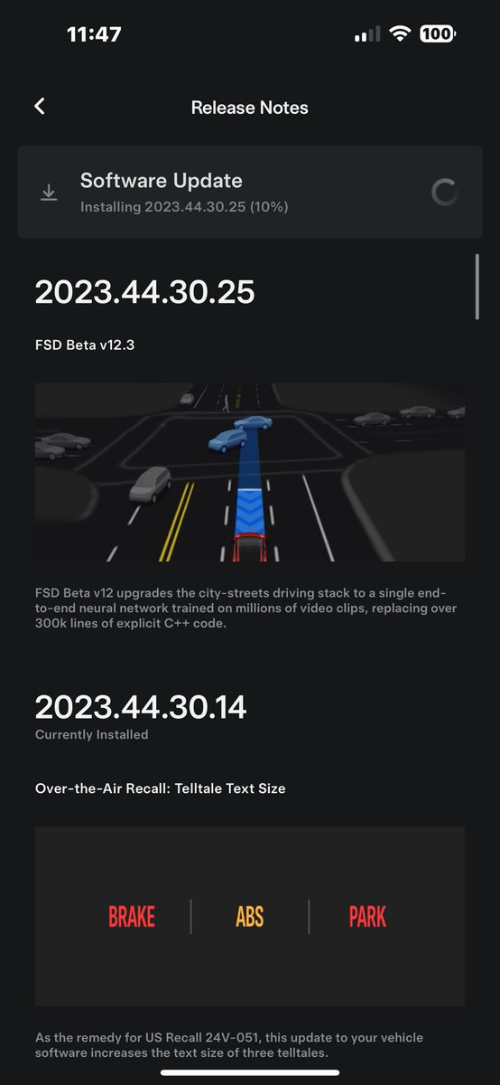 Voxwami's tweet photo. JUST GOT V12! @teslascope https://t.co/1WOsnGhp7S