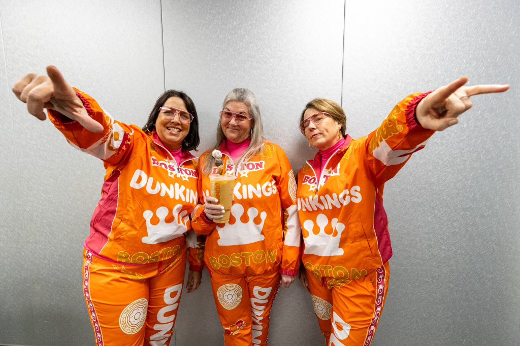 LG Driscoll, Jane Swift and Governor Healey in DunKings outfits.