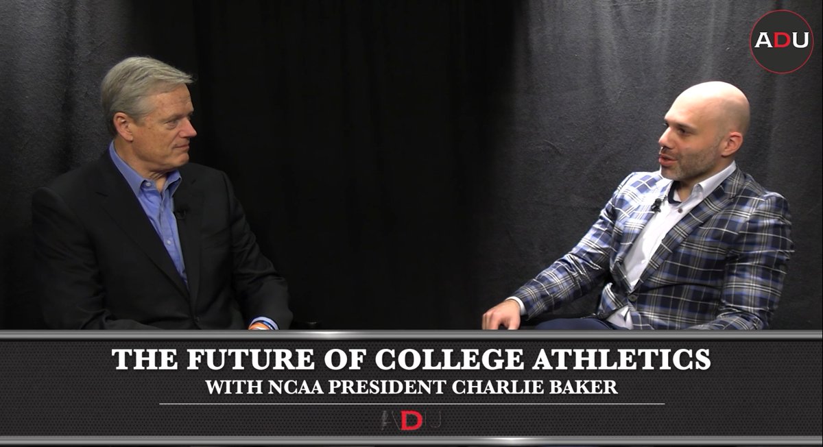 Never before has college athletics faced a more uncertain future.

I met with <a href="/NCAA/">NCAA</a> President Charlie Baker to have a transparent discussion - and some healthy debate - on the myriad of challenges the association faces and the possible pathways forward. 

athleticdirectoru.com/video/the-futu…