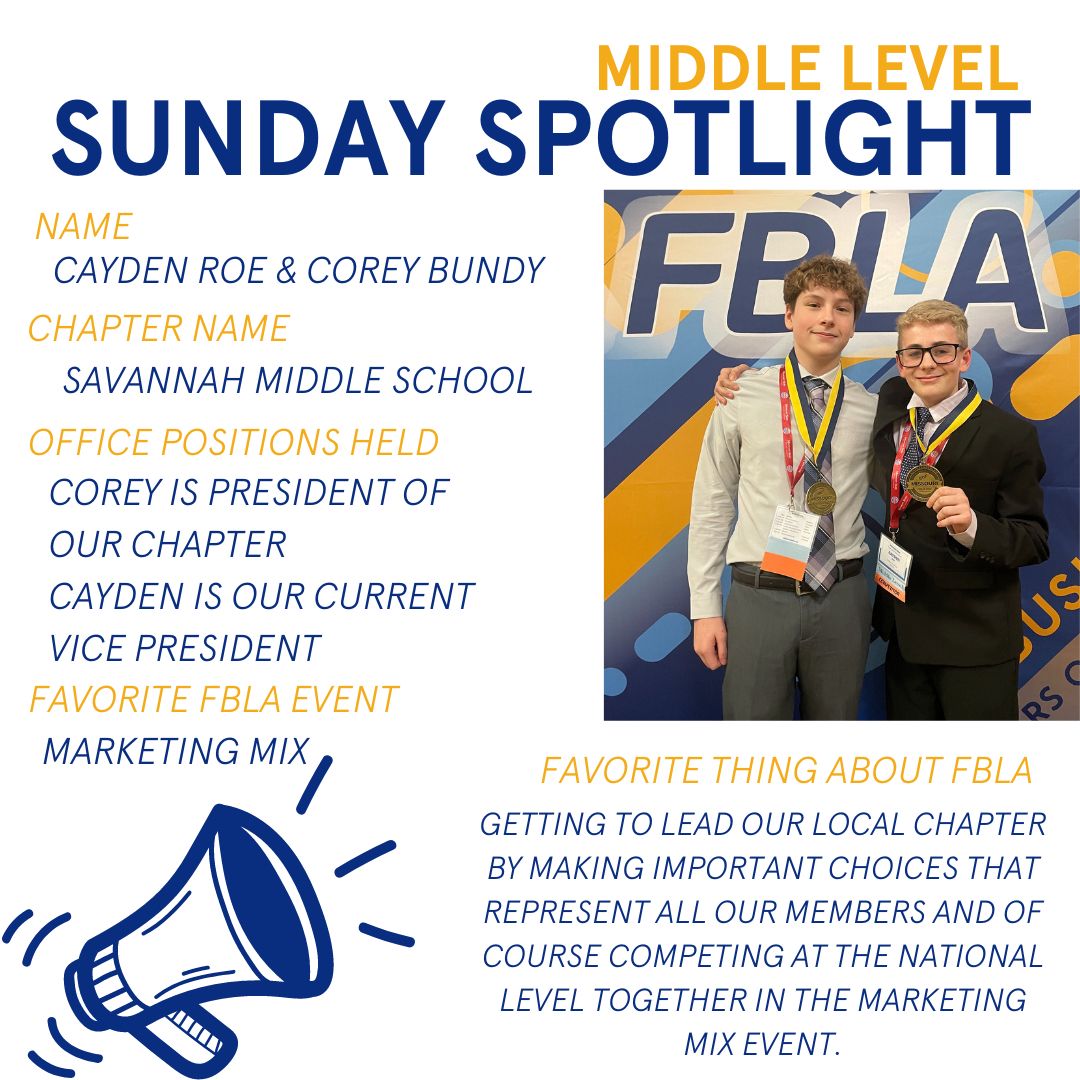 Congratulations to both Cayden and Cory for their Sunday Spotlight selection! 🎊👏